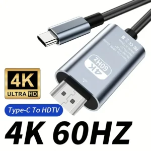 4K 60Hz HDTV Cable - High-Speed USB Type-C to HDTV Adapter